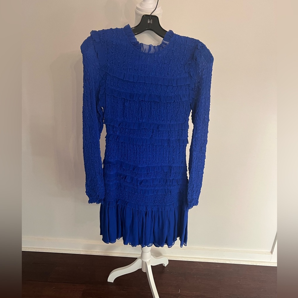 Ulla Johnson Royal Blue Crepe Dress, Size 2, NWT